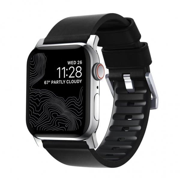 NOMAD Apple Watch 42/44/45mm/Apple Watch Ultra Armbånd Active Band Pro Svart Silver
