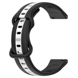 Klokkebånd silikon Hvit 20 mm Samsung Galaxy Watch 4 40 44mm/4 Classic 46 42 mm 2021, Garmin Vivoactive 3 Music/Forerunner 645/245 Music/Venu/Venu Sq, Amazfit GTS/GTR 42mm