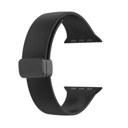 Magneettisesti imeytyvä kellon ranneke silikoni Musta Apple Watch 42 mm/44 mm/45 mm/49 mm 
