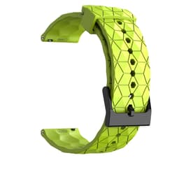 Fotball mønster klokkerem silikon Grønn gul 20 mm Samsung Galaxy Watch 4 40 44mm/4 Classic 46 42 mm 2021, Garmin Vivoactive 3 Music/Forerunner 645/245 Music/Venu/Venu Sq, Amazfit GTS/GTR 42mm