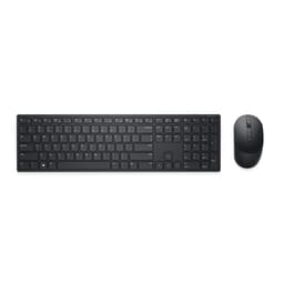 DELL KM5221W, Täysikokoinen (100 %), Langaton RF, QWERTY, Musta, Sisältää hiiren