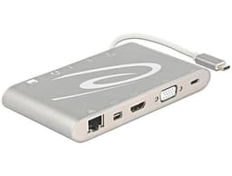 DeLock 87298 USB Type-C 3.1 dockningsstation 4K, silvergrå