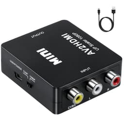 RCA til HDMI-adapter/signalomformer Sort