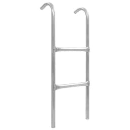 vidaXL Stege till studsmatta 2 steg stål silver 82,5 cm