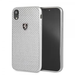Ferrari iPhone Xr Deksel HardPlast Karbonfibertekstur Logo Sølv