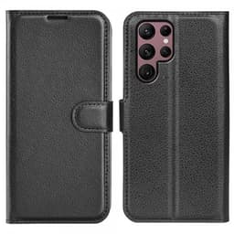 Nordic Covers Samsung Galaxy S23 Ultra Etui Litchi Raven Black