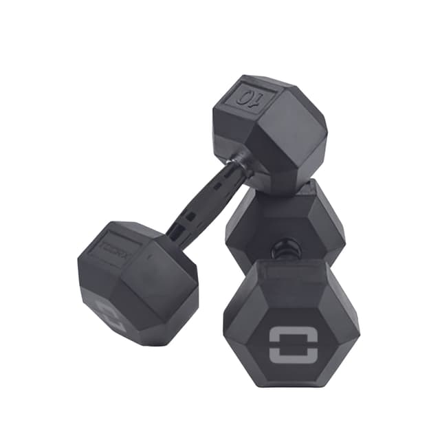 Toorx Hexagon Gummihantel - 35 kg
