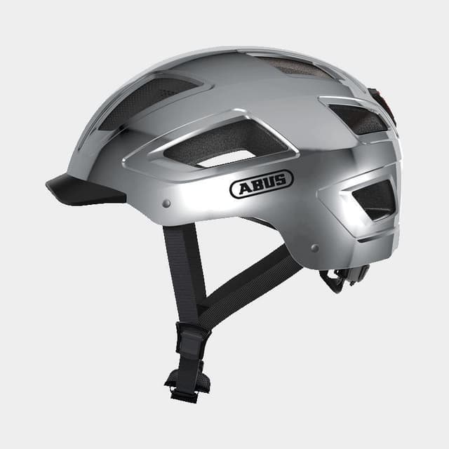 Abus Hyban 2.0 Chrome Silver, Cykelhjälm Silver Large