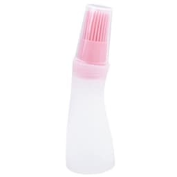 Silikonoljebørste med lokk Rosa 14.5 cm