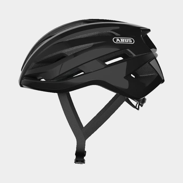 Abus StormChaser Shiny Black, Cykelhjälm Svart Large
