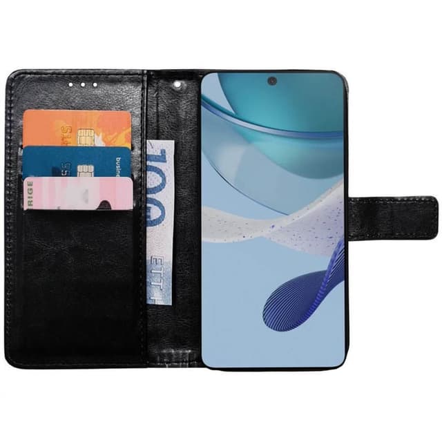 Lompakkokotelo 3-kortti Motorola Moto G53 - Musta