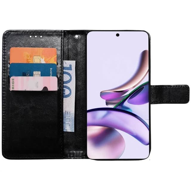 Lompakkokotelo 3-kortti Motorola Moto G13 - Musta