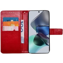 Mobilplånbok 3-kort Motorola Moto G23 - Röd