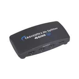 HDMI Splitter 1 in 4 out zoom-toiminnolla 4K60HZ Musta