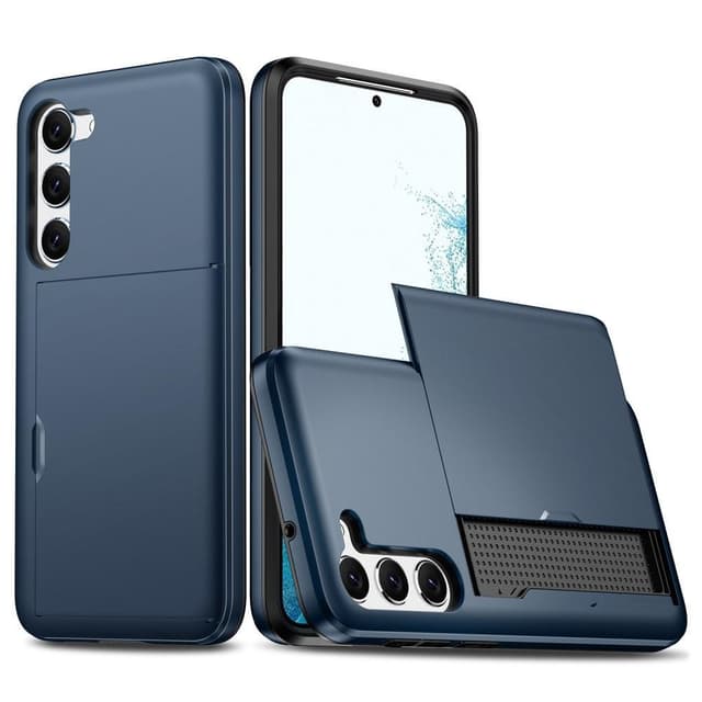 SKALO Samsung S23 Armor Skal Korthållare - Mörkblå