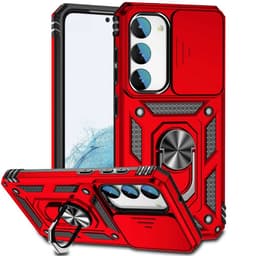 SKALO Samsung S23 Armor Hybrid Metallring Kameraslider - Röd