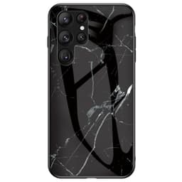 SKALO Samsung S23 Ultra Marmor Härdat Glas TPU-skal - Motiv 1