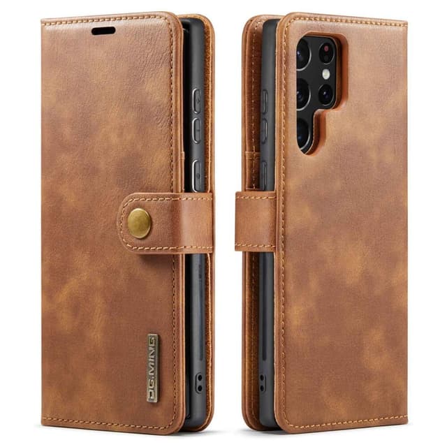DG MING Samsung S23 Ultra 2-i-1 Magnet Plånboksfodral - Brun