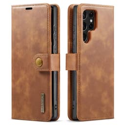 DG MING Samsung S23 Ultra 2-i-1 Magnet Pungetui - Brun