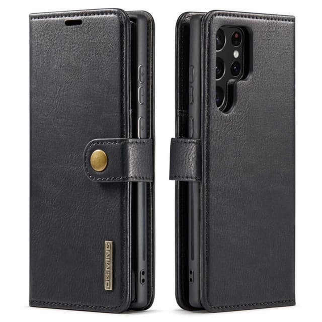 DG MING Samsung S23 Ultra 2-in-1 magneetti lompakkokotelo - Musta