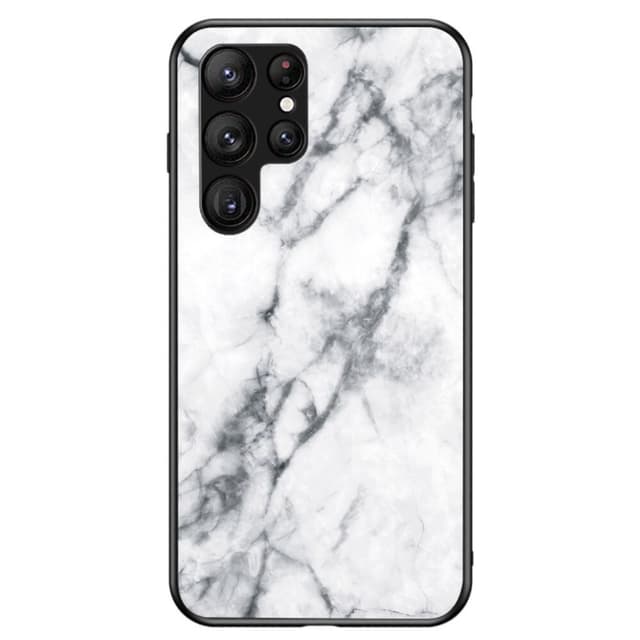 SKALO Samsung S23 Ultra Marmor Härdat Glas TPU-skal - Motiv 2
