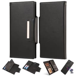SKALO Samsung S23 Ultra DOLIZMA 2 i 1 Magnet Plånboksfodral - Svart