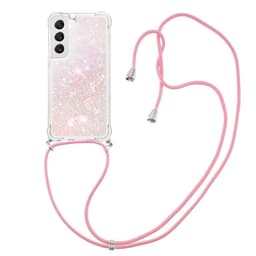 SKALO Samsung S23 Juoksuhiekka Glitter Mobile kaulapanta - Pinkki