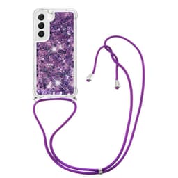 SKALO Samsung S23 Kvicksand Glitter Mobile Collar - Lilla