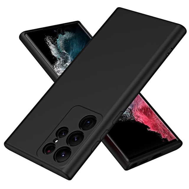 SKALO Samsung S23 Ultra Ultraohut TPU-kuori - Musta