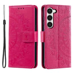SKALO Samsung S23 Mandala lompakkokotelo - Cerise