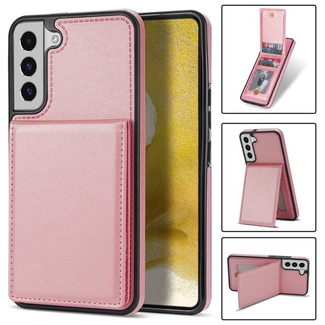 SKALO Samsung S23 PU Läder Skal med Plånbok - Roséguld