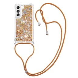 SKALO Samsung S23 Kvicksand Glitter Mobile Collar - Guld