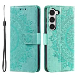 SKALO Samsung S23 Mandala Plånboksfodral - Turkos