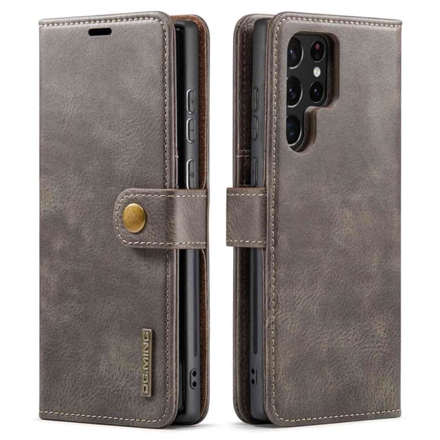 DG MING Samsung S23 Ultra 2-i-1 Magnet Pungetui - Grå