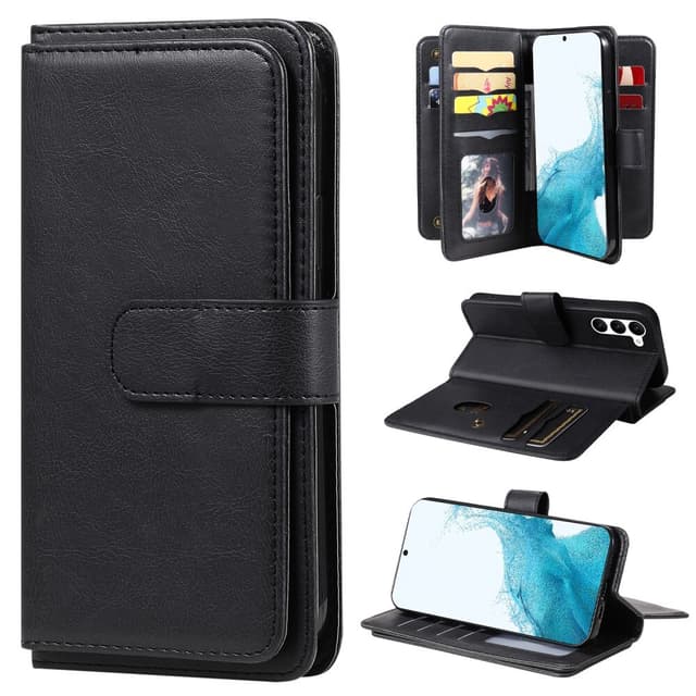 SKALO Samsung S23 Plus 10-lokeroa Lompakkokotelo - Musta