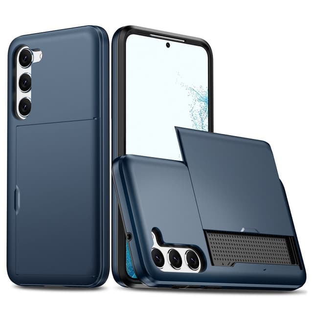 SKALO Samsung S23 Plus Armor Cover kortholder - Mørkeblå
