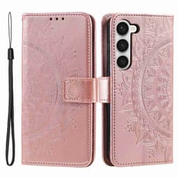 SKALO Samsung S23 Mandala Plånboksfodral - Roséguld