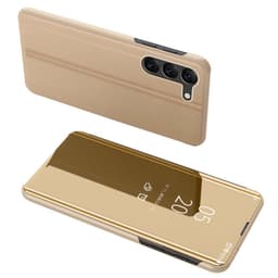SKALO Samsung S23 Clear View Mirror Etui - Guld