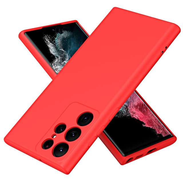 SKALO Samsung S23 Ultra Ultratynd TPU-skal - Rød