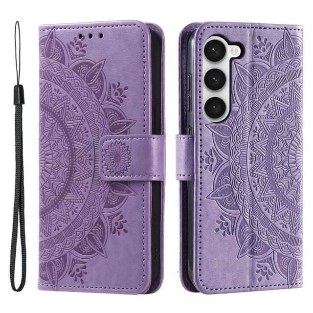 SKALO Samsung S23 Mandala lompakkokotelo - Violetti