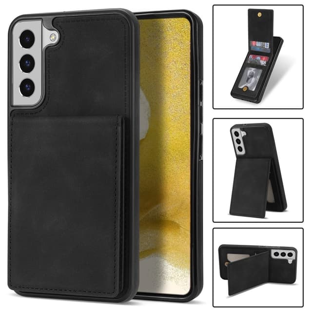 SKALO Samsung S23 Plus PU-læder Kortholder Cover - Sort