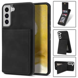 SKALO Samsung S23 Plus PU-nahkainen Korttikotelo - Musta