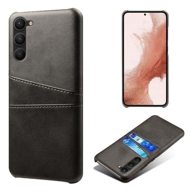 SKALO Samsung S23 PU-Läder Korthållare Skal - Svart