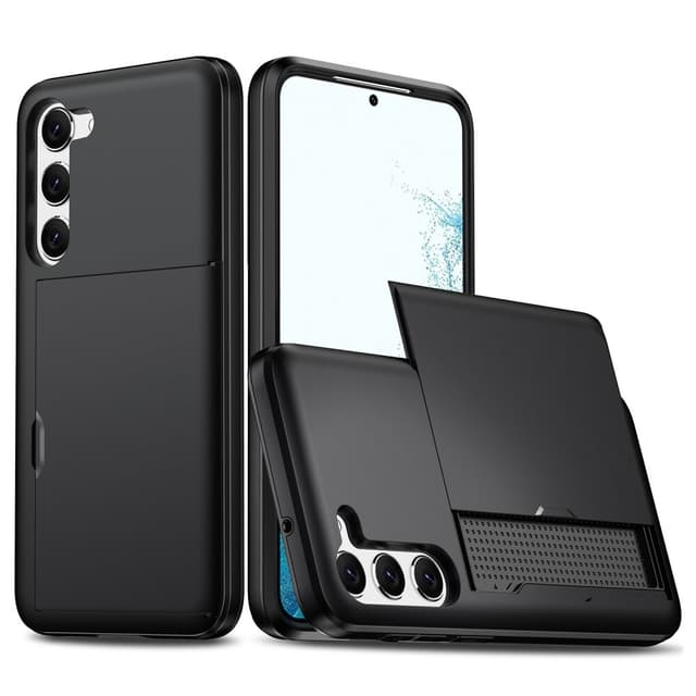 SKALO Samsung S23 Armor Skal Korthållare - Svart