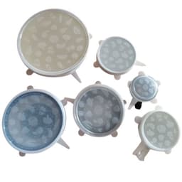 6-delt silikone stretch låg Gennemsigtig