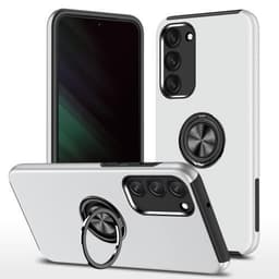 Samsung Galaxy S23 Hybrid Deksel Med Fingerring - Sølv