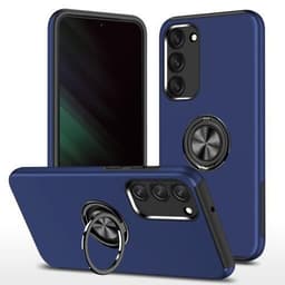 Samsung Galaxy S23 Sormirengas Sivutuen Hybridikotelo - Sininen