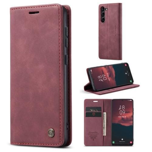 CASEME Plånboksfodral Samsung Galaxy S23 - Röd