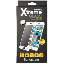 Sandstrøm Curved Glass iPhone 6/6S/7 Plus (Hvit)