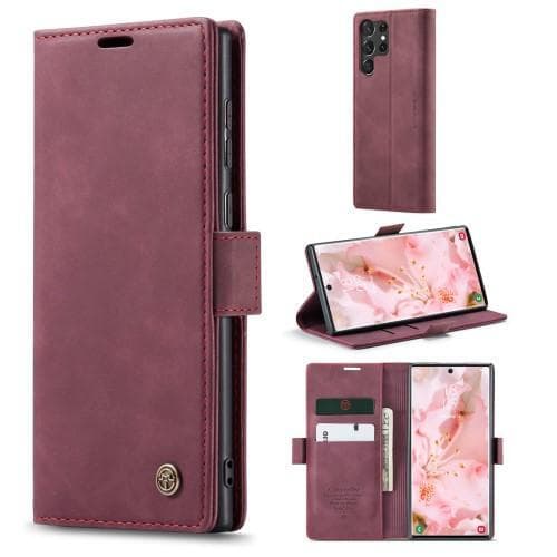 CASEME Plånboksfodral Samsung Galaxy S23 Ultra - Röd